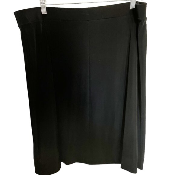 Chicos Easywear Black Skirt Size XL Polyester Spandex Blend Made In Mexico - Picture 1 of 3